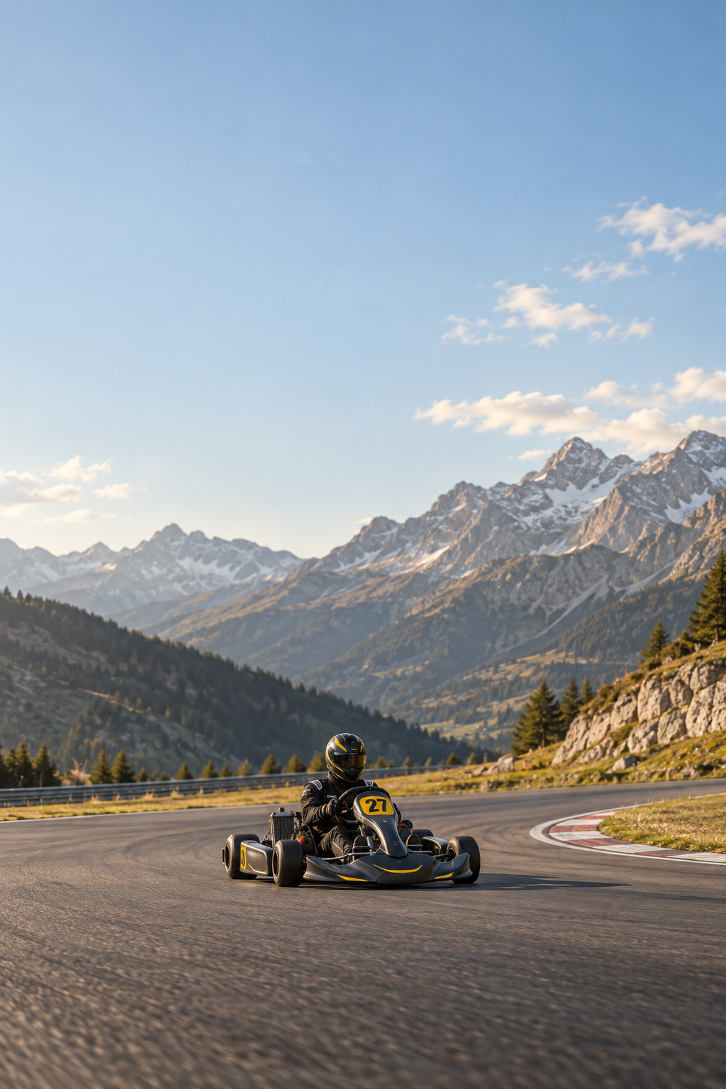 Kart da competizione in pista